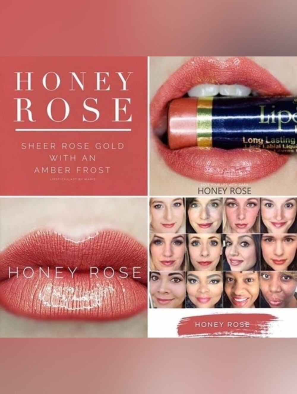 Lipsense Long Lasting Liquid Lip Color— Shimmer Rose-Gold